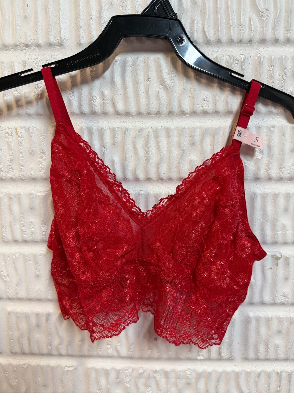 Victoria Secret Red Lace Bralette Size Small NWT